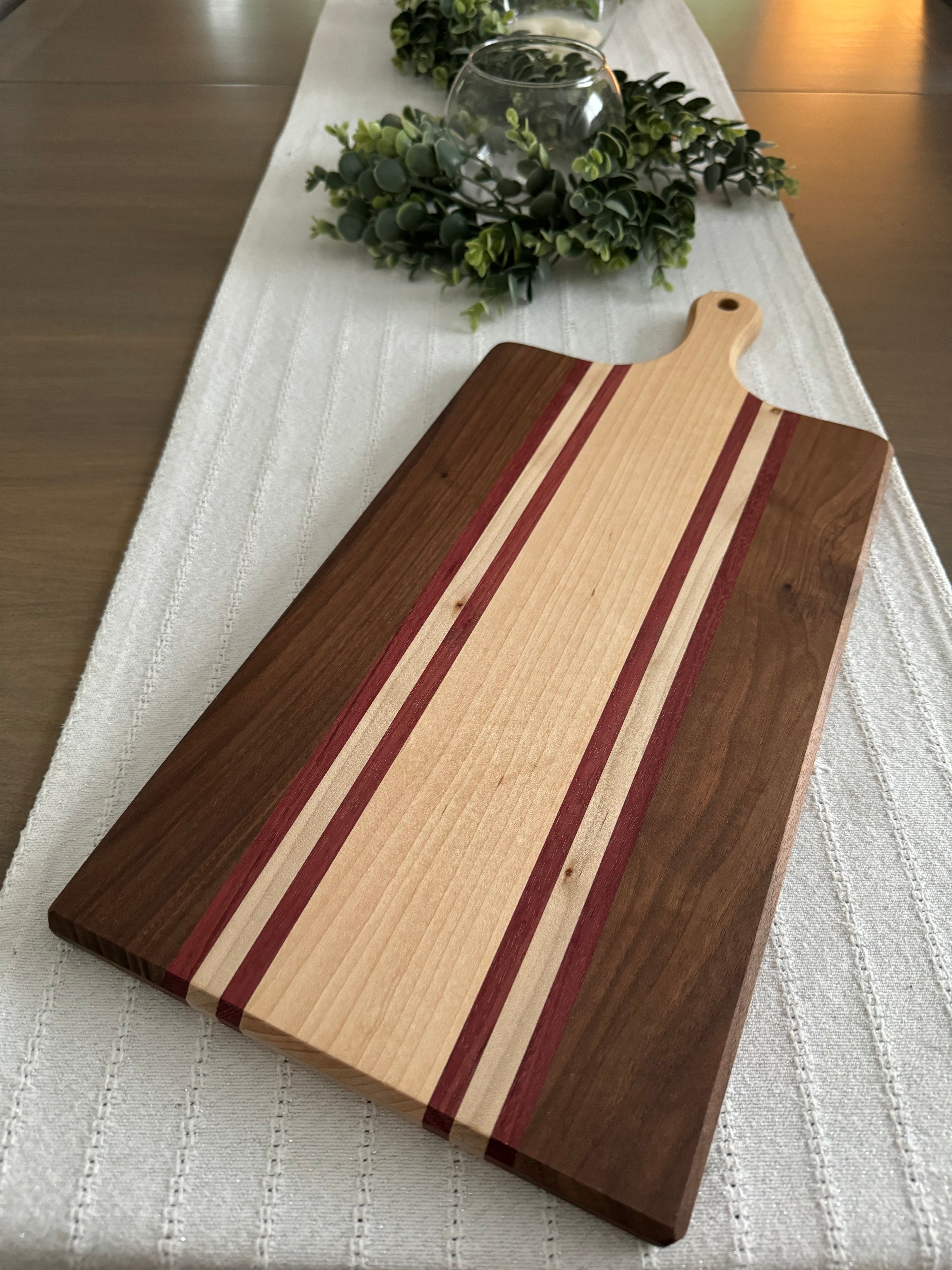 Walnut, Maple and buy Padauk Striped Cutting board